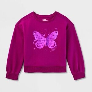 🦋Cat & Jack🦋 Magenta Butterfly Sweater. Size 8
